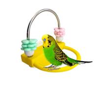 Bird Perch - Games with Interactive Rotating Rings - with Rotating Rings for Cages, Why for Exercise Climbing Exploration Training Rest Suitable for Cockatiels and Macaws