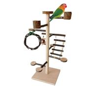 Bird Perch on Stand for Bird Cages - Wooden Perch for Parakeets - For Parakeets, Cockatiels, Parakeets, Wavy, Lovebirds