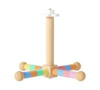 Bird Perch - Parakeets Branches for Standing Play | Natural Wood with Rotating Structure, Foot Grip Exercise Accessory, Cage Activity Toy for Cockatiels Lovebirds Conures Finches Budgies Canary