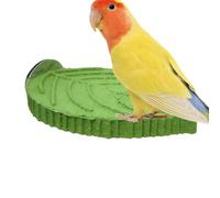 Bird Perch - Plant Pattern Resin Stand, Cockatiel Bird Perches for Conures, Canaries, Lovebirds - Claw Care, Food Search and Chew