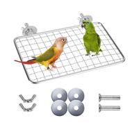 Bird Perch Platform,Stainless Steel Parakeet Perches Shelves for Cockatiel, Conure, Budgie,Parakeets,Lovebirds