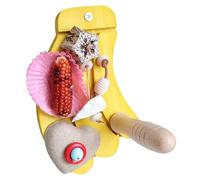 Bird Perch - Playful Chewable Treat Holder, Tropical Fruit Inspired Perch, Interactive Stimulation Object, Long Lasting Feathered Amusement Setup With Ergonomic Grip Structure | For Budgies