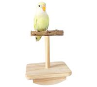 Bird Perch Rocking, Parrot Wood Swings, Natural Material, Portable Design Safe Bird Perch, Parakeet Stand Toy for Chewing and Playtime, 5.51 x 3.94 x 6.1 inches/9.45 x 6.3 x 9.64 inches