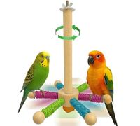 Bird Perch, Rotating Spinning Stand for Parakeets Cockatiels Conures and Small Birds, Fun Cage Activity for Play and Exercise to Relieve Boredom