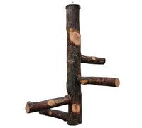 Bird Perch Stand, 12Inch Natural Wood Bird Perch in Cage, Sturdy Parrot, Cage Accessories for Small & Medium Cockatiel, Conure, Budgie, Love, Finch
