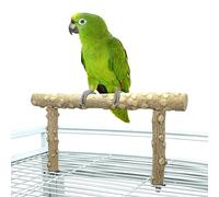 Bird Perch Stand, Bird Cage Top Perch Gym,Natural Wood Parrot Branch for Small Medium Large Parrot (M)