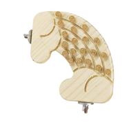 Bird Perch Stand - | Bird Parrot Chewing Toys | Parrot Wooden | Parakeet Cage Decor Climbing Toy | Swing Hanging Hammock | Multicolored Natural Wooden Blocks Tearing Toys