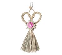 Bird Perch Stand - Bird Perch Stand Woven from Our Natural Straw Rope Soft Natural Cockatiel Toy - The Molar Chew Bird Cage Toy Red