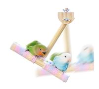 Bird Perch Stand - Bird Rope Swing Toy Parrot Climbing Perch Stand - Interactive Climbing Hammock for Exercise Parakeets Budgies Cockatiels Lovebirds Finches Indoor Outdoor Playground