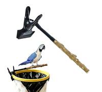 Bird Perch Stand | Cockatiel Nymph Training Bath Clip Holder - Cockatiel Perch Style Trash Bin, Bird and Pet Lovers, Shelters, Zoo, Aviaries, Macaw, Lounge, Dorm