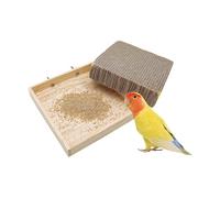 Bird Perch Stand | Parrot Biting Cardboard Toy,Interactive Shredding Bird Perches for Enrichment Play Macaws Conure Finches Parakeets Cockatiel Budgies Indoor Aviary