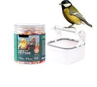 Bird Perch Stand, Portable Desktop Playground Stand, 6.3x6.3x3.35 inches Adorable Wooden Cockatiel Perch, Cage Toy for Parakeets, Parrots, Budgies, Lovebirds