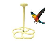 Bird Perch Stand - Rotating Cage Accessory, Interactive Spinner Toy | Small Medium Bird Play, Exercise Enrichment Product Reducing Boredom While Cockatiel Conure Canary Pigeon Perches