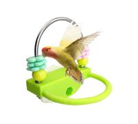Bird Perch Stand, Rotating Ring Toy, Interactive Perch with Rotating Rings, Birds Stand with Exercise Enrichment, Pet Supplies, for Lovebird Avian Bird Exercise Climbing Exploring Training