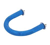 Bird Perch Stand Rough-surfaced Wooden Bird Cage Perch Stand Rack Grinding Toys for Parrot Cockatiel Macaw African Greys Budgies Parakeet Conure(Blue)