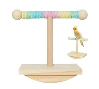 Bird Perch Stand - Smooth Playing Station, Chew-Safe Material | Wide Surfaces and Simples Installation, Suitable for Small Pets, Training Sessions, Grooming Routine and Climbing Practice