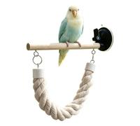 Bird Perch Stand Suction Cup 20x2x17cm Mirror Bird Resting Swing Stand