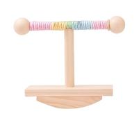 Bird Perch Stand - T Stand Parrot Training Parrot Table Hanger | Intelligence Puzzle Enrichment Toys, Wooden Tabletop Rocking Stands, Pet Exercise Supplies for Conure Macaw Finch Mynah Budgerigar