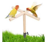 Bird Perch Stand Toy - 49x20x5cm Wood Sparrow Perchs Standing Station | Easy Installation Chicken Perch Toy, Poultry Resting Stand Stick For Poultry, Roosters And Chicks, Macaws Parakeet