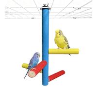 Bird Perch Stand Toy Parrot Multi Branch Paw Grinding Stick Cage Accessories Playground Exercise Toys for Parakeet Cockatiel Conures Lovebird Finch