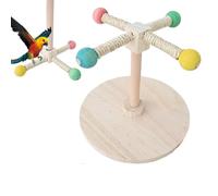 Bird Perch Stand Toy - Table Top Bird Play Stand | Wooden Parrot Standing Fork, Parakeet Enrichment Branch For Macaw Lovebirds, Parrot Training, Cage Accessory