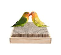 Bird Perch Stand with Cardboard Toys, Parrot Chew Card-Board Toy, Interactive Shredding Accessory, Sturdy Enrichment Climbing Perch, Fun Play for Macaws Conure Budgies Cockatiel Aviary