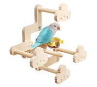 Bird Perch Stand - Wood Parakeet Toys with Food Bowl,Pet Accessories for Conure Watching Garden Chicken Courtyard Playground Inside Patio Yard Tree Nest