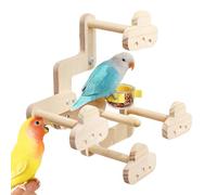Bird Perch Stand - Wooden Bird Toys with Food Bowl - Watering Supplies for Conure Cockatiels Chicken Watching Inside Outdoor Balconies Garden Yard Courtyard Patio