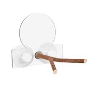 Bird Perch Suction Cup Window Stand Natural Wood Standing Climbing Paw Grinding Small Parrot Accessories Bird Perches Natural Wood Stand For Parrots Nails Conures Parakeets Cockatiels Parrot