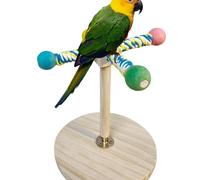 Bird Perch Table - Standing Wooden Branch for Parrots, Budgies, Cockatiels | Interactive Climbing Stick for Small Birds, The Natural Wooden Parakeet Game Game