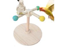 Bird Perch Tabletop, Cockatiel Standing Perch, 7.87 x 8.66 x 9.45 Inches, Parakeet Enrichment Branch, Stable Play Stand, Natural Parrot Standing Fork for Macaws, Lovebirds