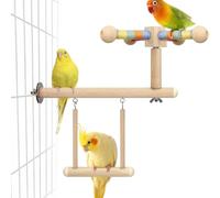 Bird Perch Toy, Resistant to Wood Bites, Gi Stand | 360 Degree Rotating Perch, Resistant to Wood Bites, 10x2x2cm, Bird Perch Toy, Perch Pair