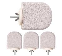 bird perch - toys | bird cage accessories | 4 Piece Volcanic Stone Frosted Perchs Stand | Stylish Birds Perchs Design rocking birds perch toy ship | Exercise Chewing Paw Grinding for Pet Nest