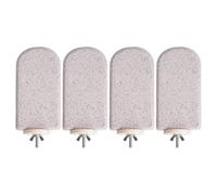 Bird Perch - Volcanic Stone Frosted Stand, Ledge, Natural Pumice Perch | Nail And Beak Grooming Perches For Budgies Cockatiels Conures Small Birds, Easy Cage Attachment 4*PCs