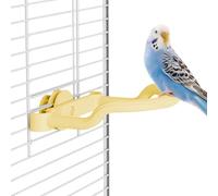 Bird Perch - Waterproof Standing Parakeet Toy for Climbing Exercise, Paw Grinding with Balance Training, Wooden Stand for Cockatiel Conure Lovebird Finch Macaw Birds, 5.75x6.3x1.97 inches