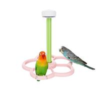 Bird Perch - Windmill Bird Toy, Macaw Perch Stand, Finch Cage Accessory, Sensory Exercise Toy for Indoor Window Cages, Enrichment Play Stand for Finches, Parakeets, Budgies