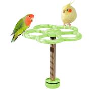 Bird Perch, Windmill Sensory Toy, Interactive Exercise Perchs, Window-Mount Bird Playground - Ideal For Finches, Macaws, Parakeets, Cockatiels, Cage & Indoor Use, 7.17x6.97x7.32 Inches