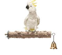 Bird Perch | with Bell Natural Grinding Pepper Wood Stand | Natural Bird Toys,for Chicken The Hammock Playground Outdoor Indoor Patio Inside Window Balconies Garden