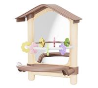 Bird Perch With Mirror | Parrot Mirror Toy | Bird Toys Swing For Balconies Yard Courtyard Indoor Outdoor Garden Playground Window Patio Inside