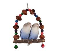 Bird Perch, Wooden Bird Cage Perches, Play Accessories with Broom Rattan for Indoor Outdoor Window and Education