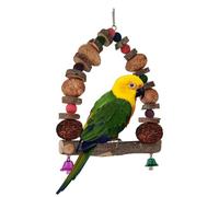 Bird Perch | Wooden Parakeet Perches | Play Structure with Rattan Ball for Indoor Nesting and Resting by the Window