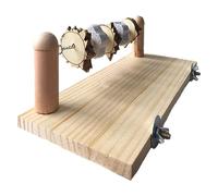 Bird Perch Wooden Stand Platform With Stones Natural Wood Chewing For Parrot Hamster Gerbil Cage Accessories Bird Perches For Cage For Parakeets Conures Parrots Cockatiels Parrot Perch Stand