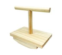 Bird Perch, Wooden Stand, Swinging Training Station with Grip Texture, Easy Install Design for Desk, Window, Balcony, Outdoor Birdwatching Experience, 5.51x3.54x5.31 Inches