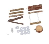 Bird Perches, 6pcs Wooden Parrot Perch Stand Fork, Multi-Branch Perch Platform Hammock Swing Toy for Cockatiels, Small Birds