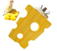 Bird Perches - Bird Cages, Cheese Wood Bird Stand | Solid Natural Wood Flat Bird Perch, Portable Bird Cage Accessories for Grinding Claws, Perches