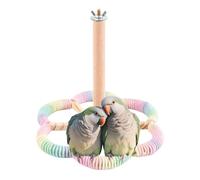 Bird Perches Cage, 360° Rotating Stand to Small & Medium Birds, 8.27x8.27x7.87 Inches Interactive Hummingbird Toy for Parrots, Canaries, Parakeets, Lovebirds and More