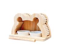 Bird Perches for Bird Cage, Splash-proof Ceramic Feeding Bowl, Hanging Wooden Perch for Bird Cage - for Parakeets, Cockatiels, Conures, Pets, Foraging, Training and