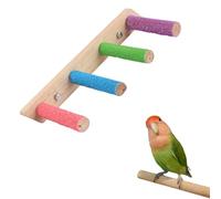 Bird Perches for Cage, 4 Ladders Wood Bird Ladder Perch Stand Parrot Climbing Chewing Toys Budgie Perches Bird Toys for Parrot Conure Cockatiel Lovebird Parrotlet Budgie Finches Small Animals