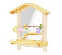 Bird Perches for Cage | Bird Toys With Mirror | Cage Accessories for Chewing Balconies Yard Courtyard Indoor Outdoor Garden Playground Window Patio Inside