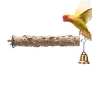 Bird Perches for Cage,Grinding Natural Pepper Wood Toys with Bell,Bird Cage Perch - for Chicken The Hammock Playground Outdoor Indoor Patio Inside Window Balconies Garden